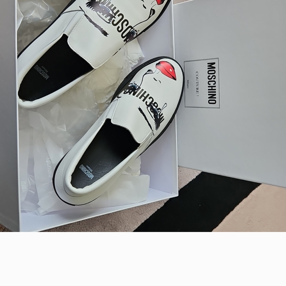 Moschino Shoes Slip On Sz 36 Us 6 Unique Crying Couture Jerry Scott N/box Women - Picture 3 of 6